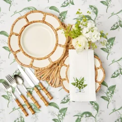 Online Mrs. Alice Petal Bamboo Ceramic Dinner Plate (Set Of 4)