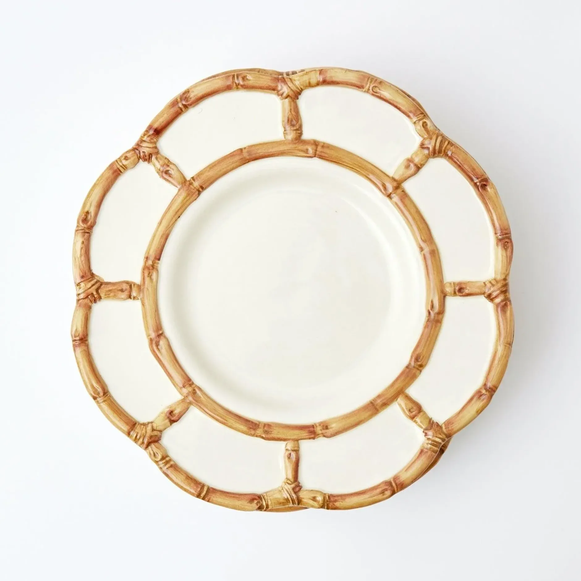 Online Mrs. Alice Petal Bamboo Ceramic Dinner Plate (Set Of 4)