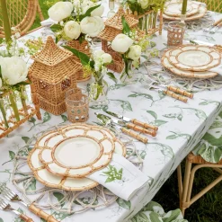 Clearance Mrs. Alice Petal Bamboo Ceramic Dinner & Starter Plates (Set Of 8)