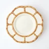 Hot Mrs. Alice Petal Bamboo Ceramic Dinner Plate