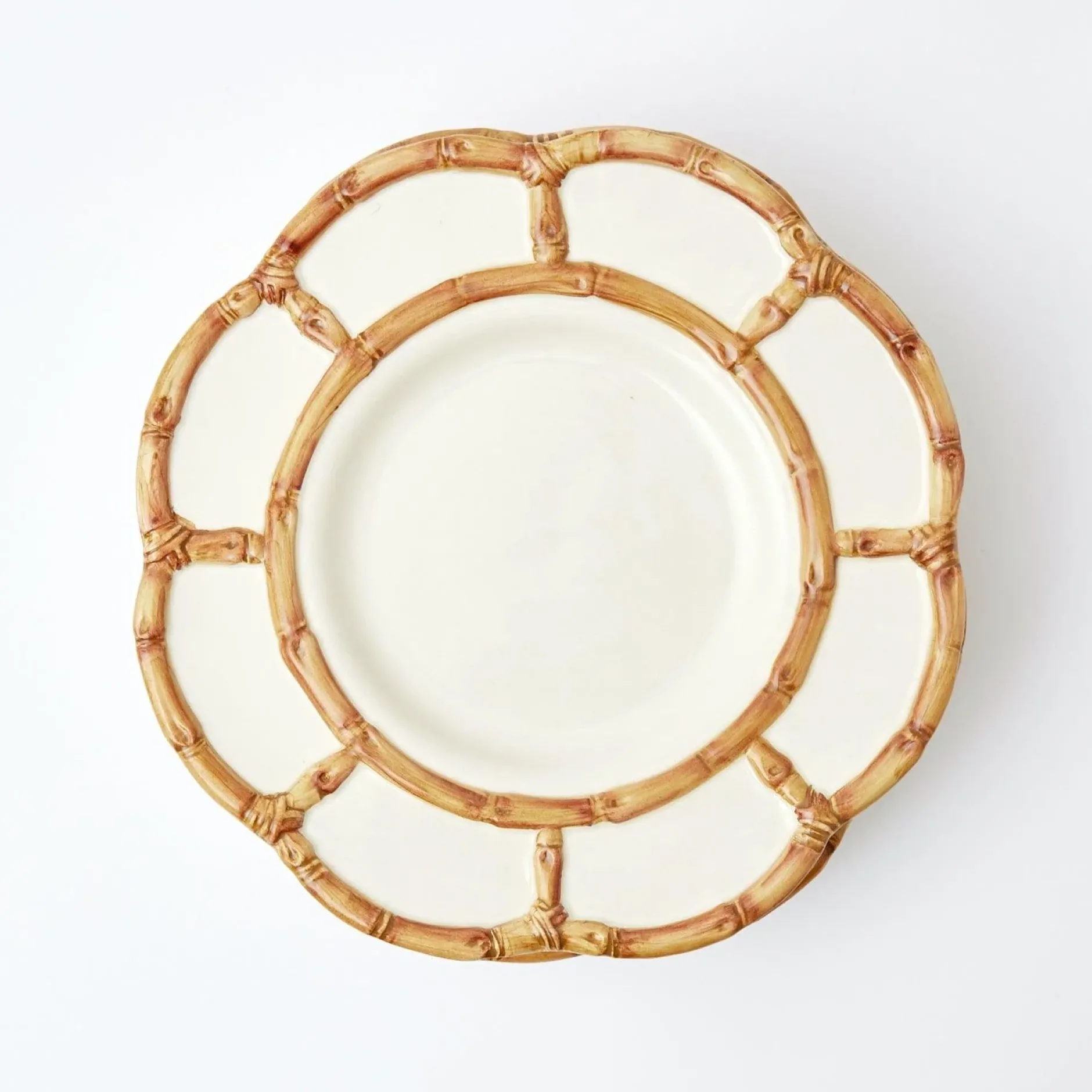 Sale Mrs. Alice Petal Bamboo Ceramic Dinner Plate