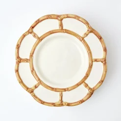 Clearance Mrs. Alice Petal Bamboo Ceramic Dinner Plate (Set Of 4)