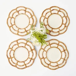 Online Mrs. Alice Petal Bamboo Ceramic Starter Plate