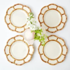 Best Mrs. Alice Petal Bamboo Starter Plate (Set Of 4)