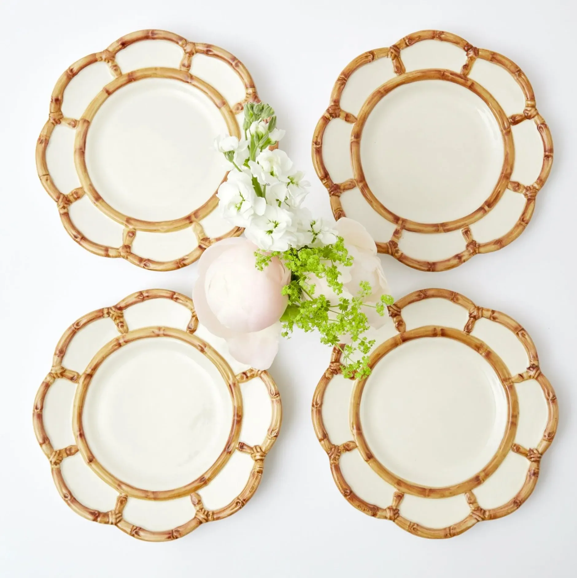 Best Mrs. Alice Petal Bamboo Starter Plate (Set Of 4)