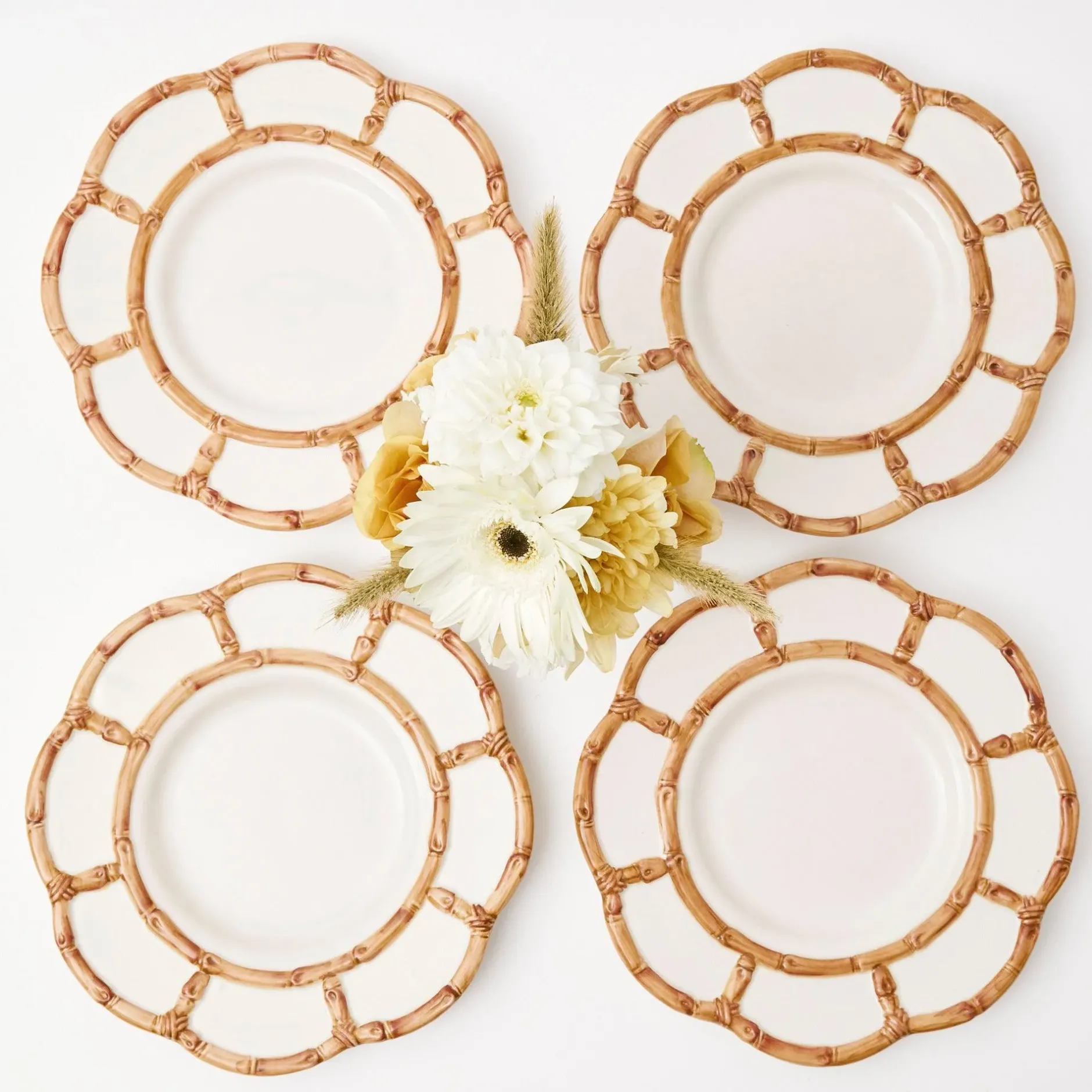 Best Mrs. Alice Petal Bamboo Starter Plate (Set Of 4)