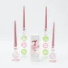 Hot Mrs. Alice Pink & Green Camille Candle Set (Pink Candles)
