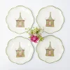 Best Mrs. Alice Pink & Green Pagoda Dinner Plate (Set Of 4)