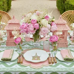 Best Mrs. Alice Pink & Green Pagoda Dinner Plate (Set Of 4)