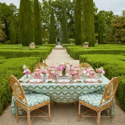 New Mrs. Alice Pink & Green Pagoda Dinner Plate (Set Of 4)