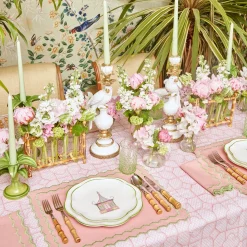 Mrs. Alice Pink & Green Pagoda Starter Plate