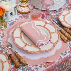 Best Mrs. Alice Pink Applique Napkins (Set Of 4)
