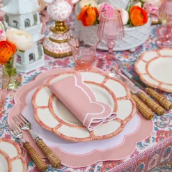 Clearance Mrs. Alice Pink Applique Placemats (Set Of 4)