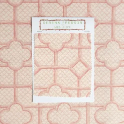 Discount Mrs. Alice Pink Bamboo Trellis Fabric