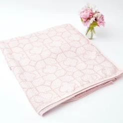 Sale Mrs. Alice Pink Bamboo Trellis Tablecloth