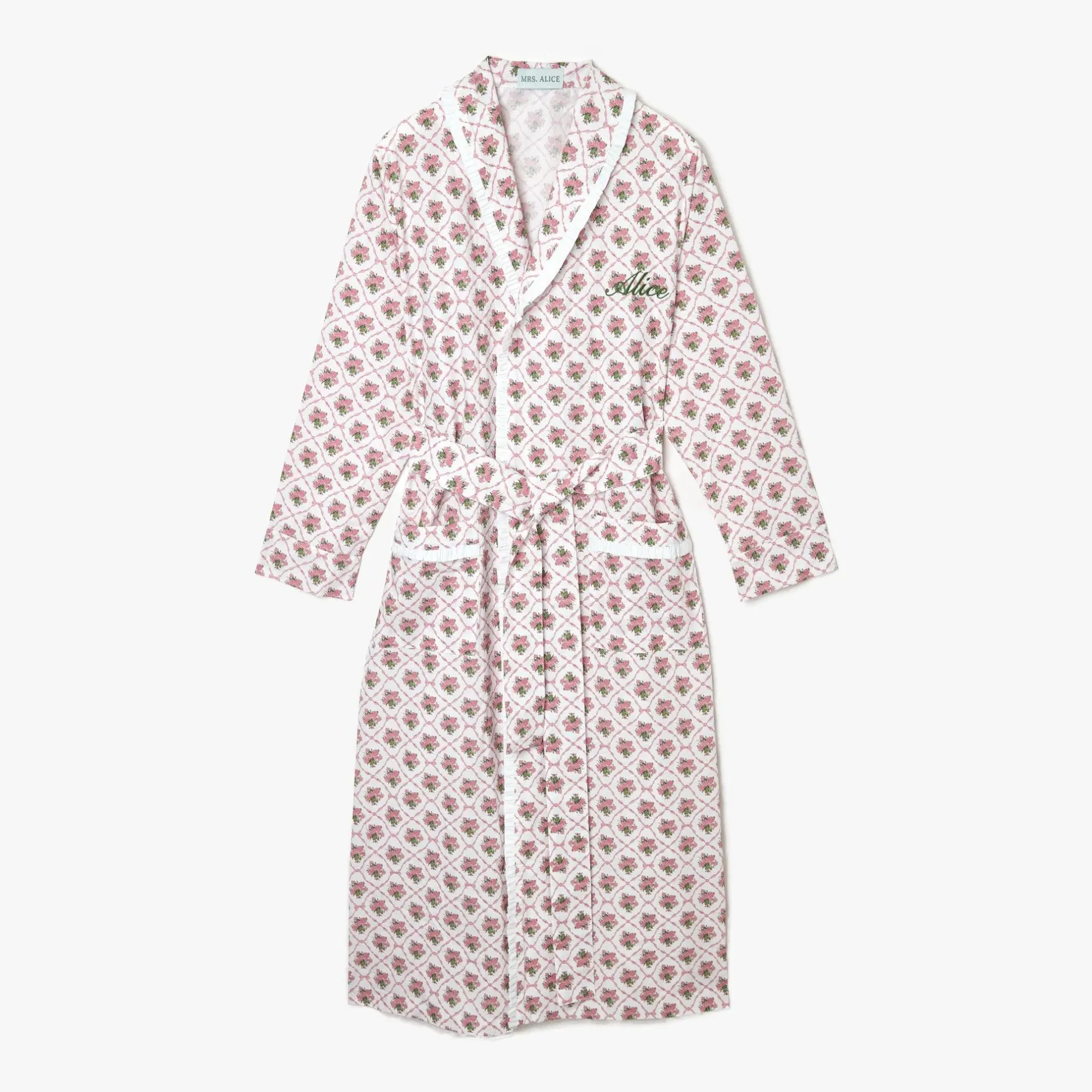 Sale Mrs. Alice Pink Bouquet Dressing Gown