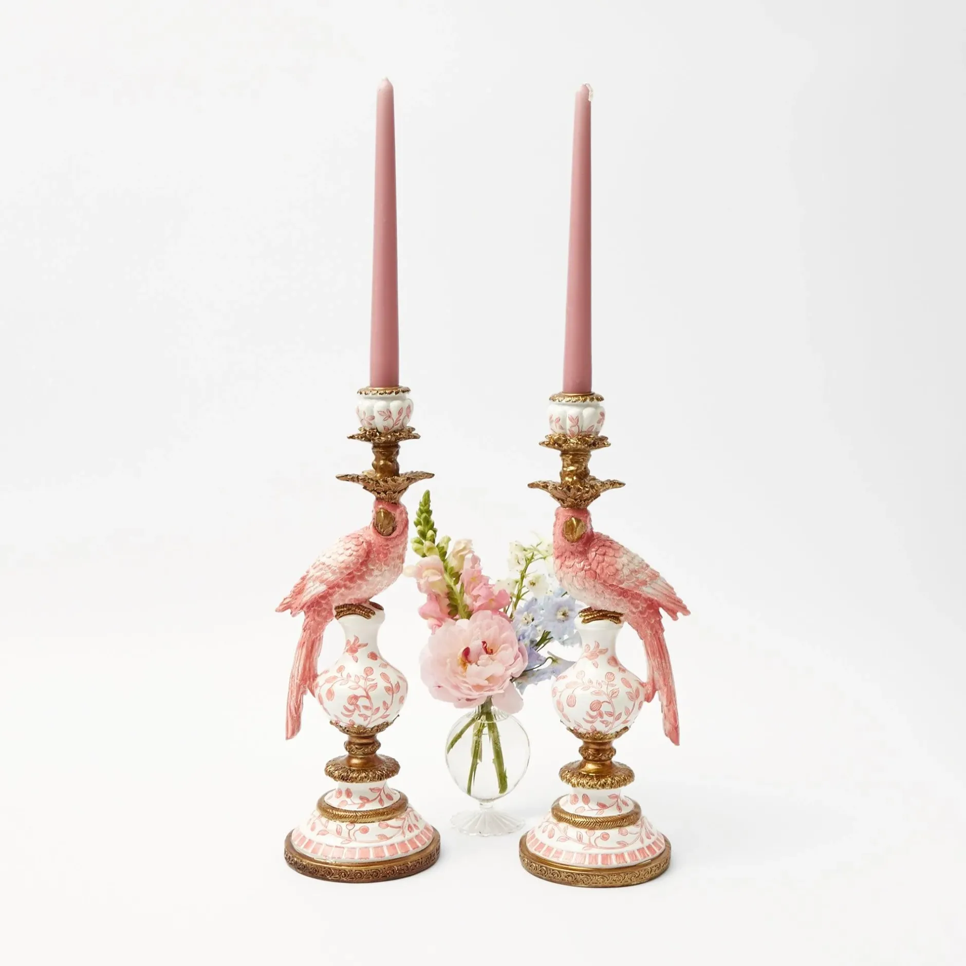 New Mrs. Alice Pink Candles (Set Of 8)