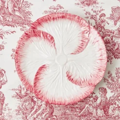 Clearance Mrs. Alice Pink Capri Lettuce Dinner Plate (Set Of 4)