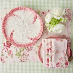 Clearance Mrs. Alice Pink Capri Lettuce Dinner Plate
