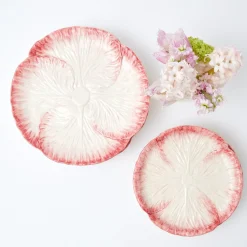 Outlet Mrs. Alice Pink Capri Lettuce Dinner Plate