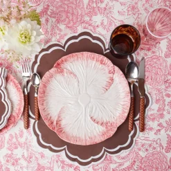 Outlet Mrs. Alice Pink Capri Lettuce Dinner Plate