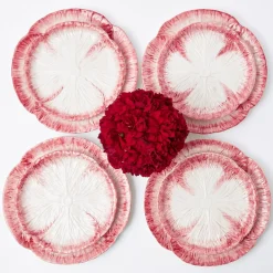 Outlet Mrs. Alice Pink Capri Lettuce Dinner Plate