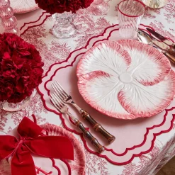 Online Mrs. Alice Pink Capri Lettuce Dinner Plate (Set Of 4)