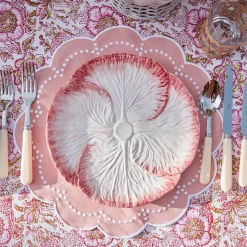 Online Mrs. Alice Pink Capri Lettuce Dinner Plate (Set Of 4)