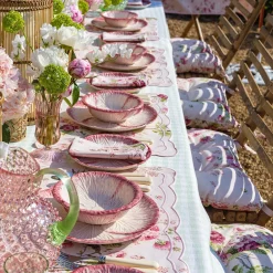 Online Mrs. Alice Pink Capri Lettuce Dinner Plate (Set Of 4)