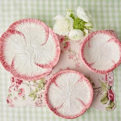 Online Mrs. Alice Pink Capri Lettuce Dinner Plate (Set Of 4)