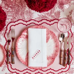 Online Mrs. Alice Pink Capri Lettuce Dinner Plate (Set Of 4)