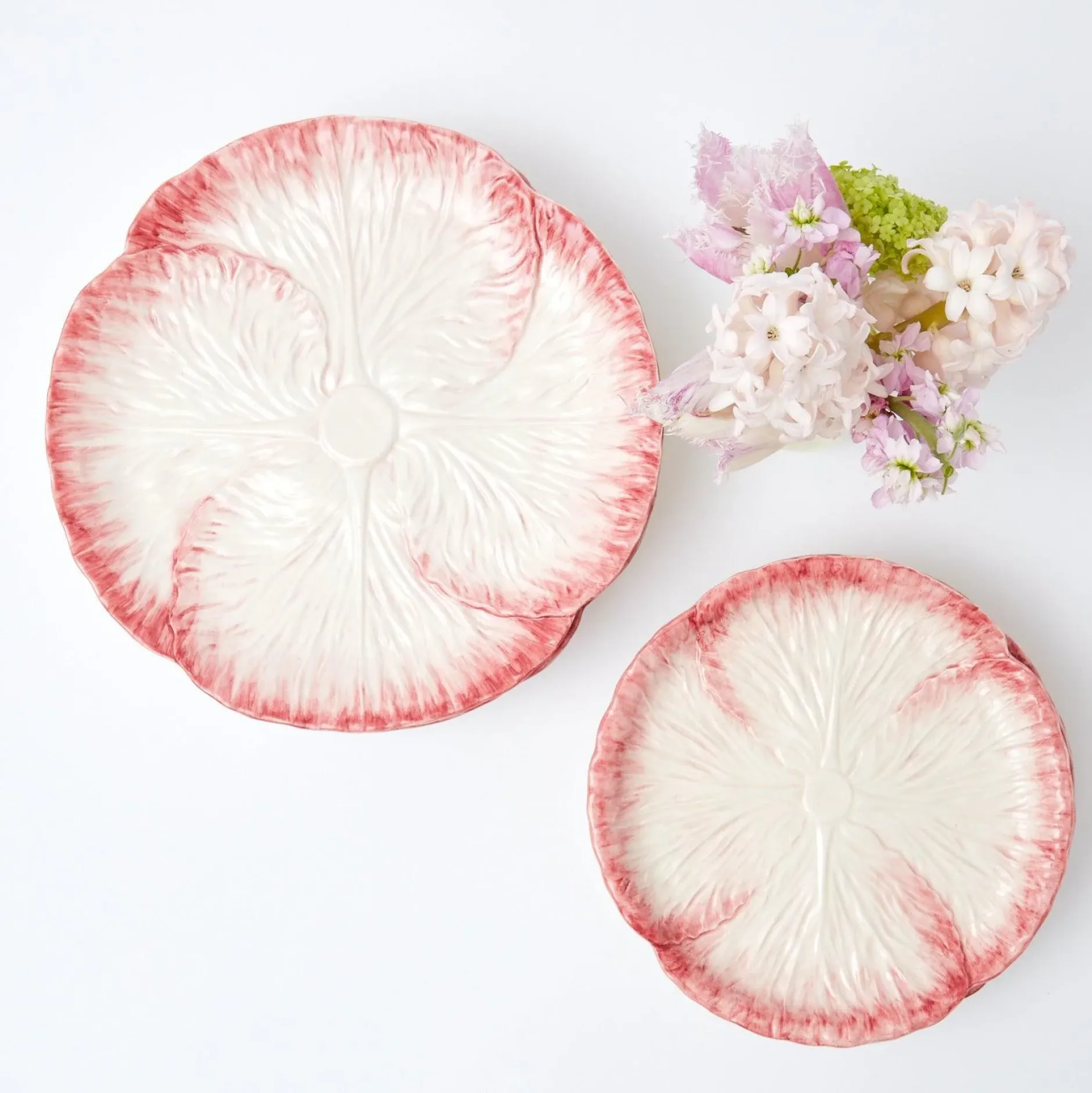 Discount Mrs. Alice Pink Capri Lettuce Dinner Plate (Set Of 4)