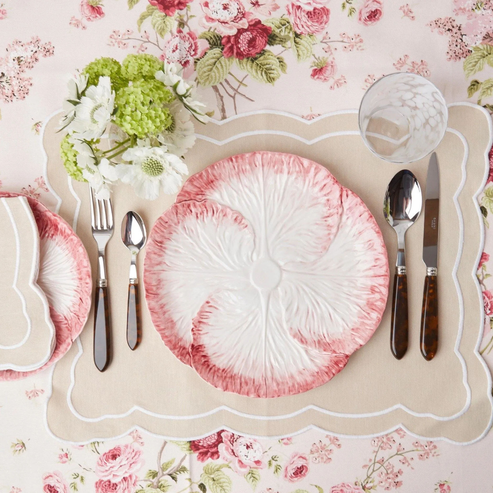 Discount Mrs. Alice Pink Capri Lettuce Dinner Plate (Set Of 4)