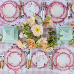 Discount Mrs. Alice Pink Capri Lettuce Dinner Plate (Set Of 4)