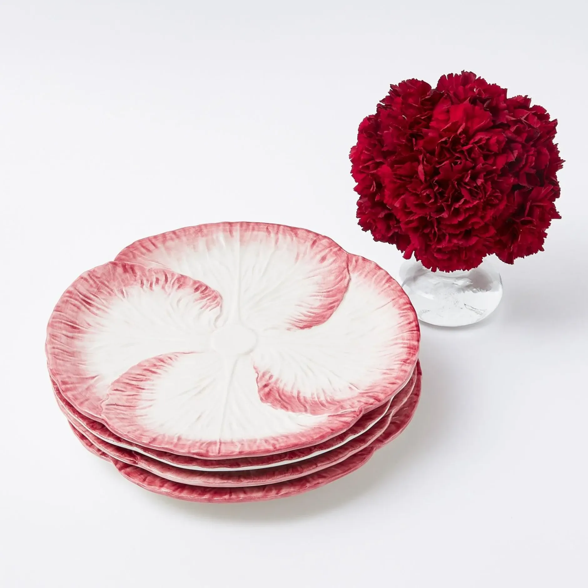 Discount Mrs. Alice Pink Capri Lettuce Dinner Plate (Set Of 4)