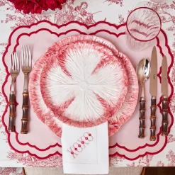 Outlet Mrs. Alice Pink Capri Lettuce Starter Plate (Set Of 4)