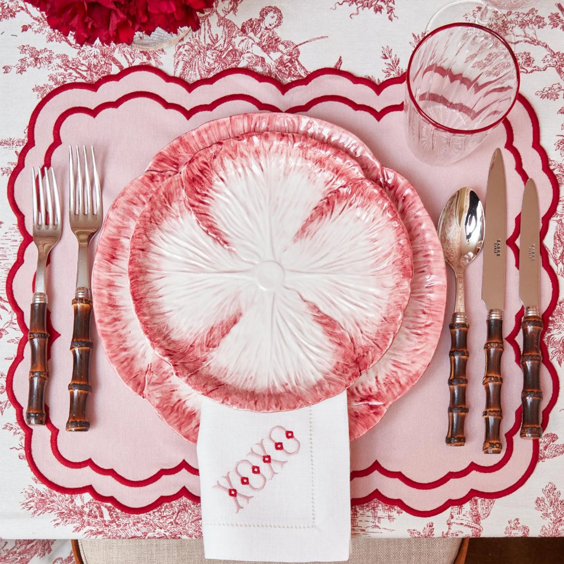 Outlet Mrs. Alice Pink Capri Lettuce Starter Plate (Set Of 4)