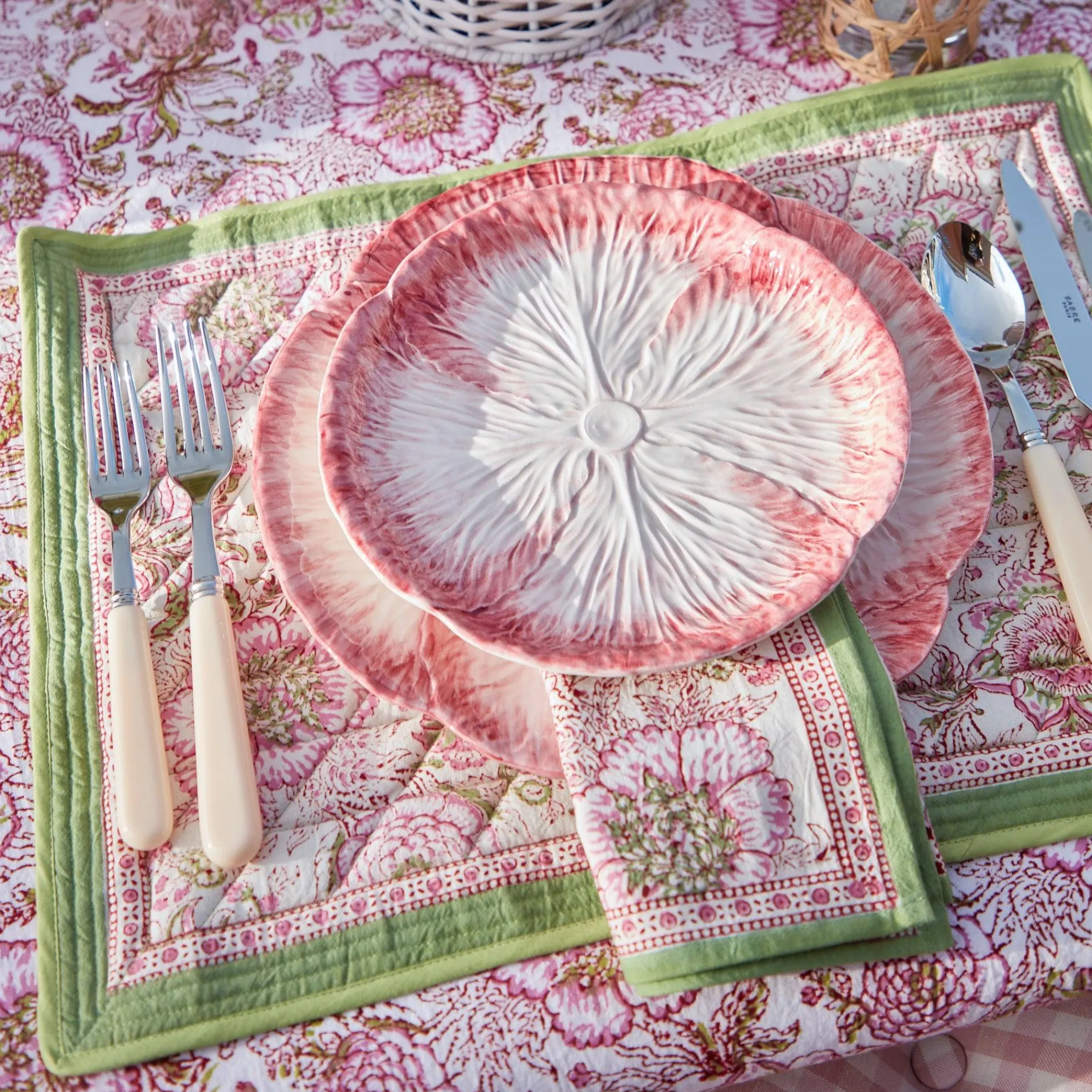 Clearance Mrs. Alice Pink Capri Lettuce Starter Plate (Set Of 4)