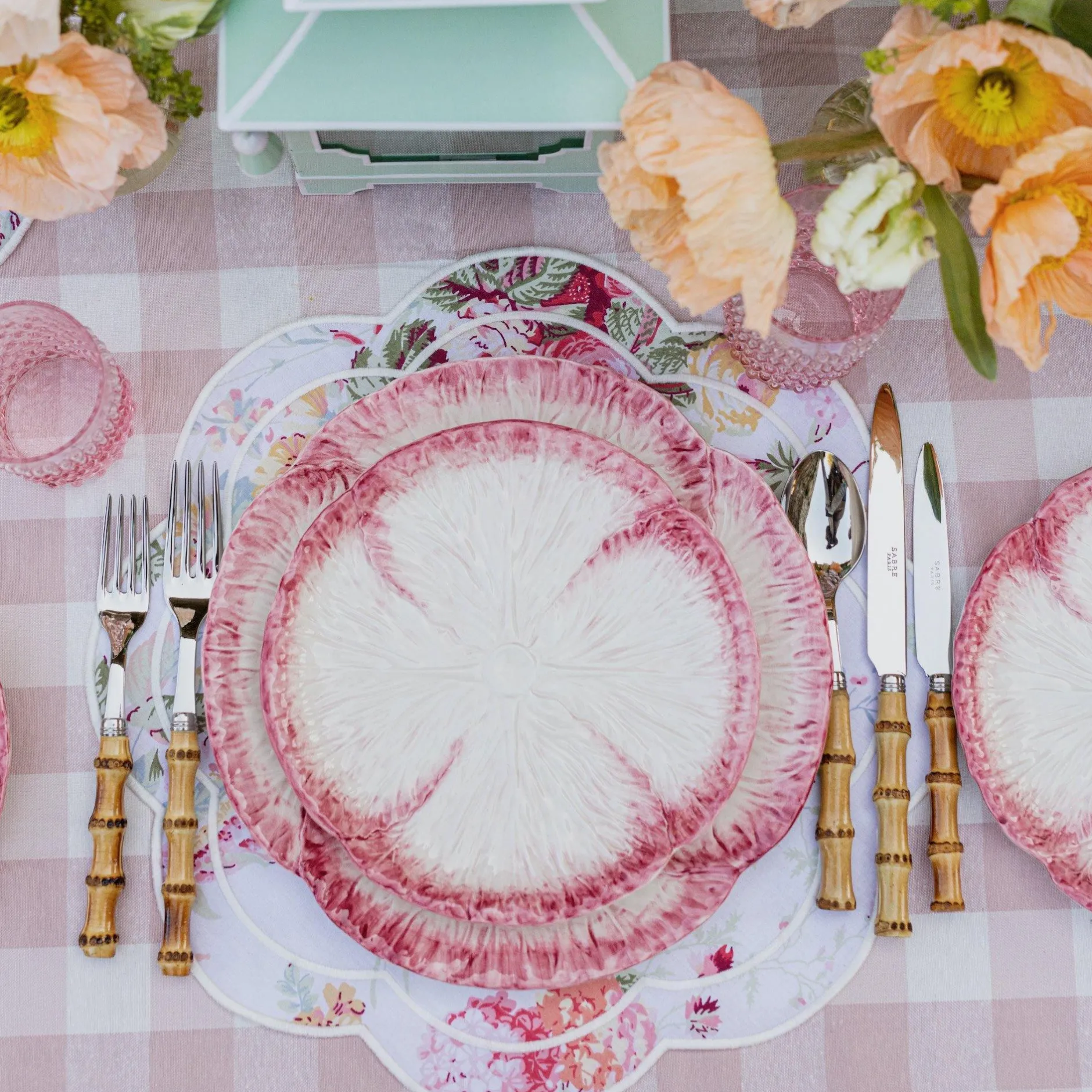 Clearance Mrs. Alice Pink Capri Lettuce Starter Plate (Set Of 4)
