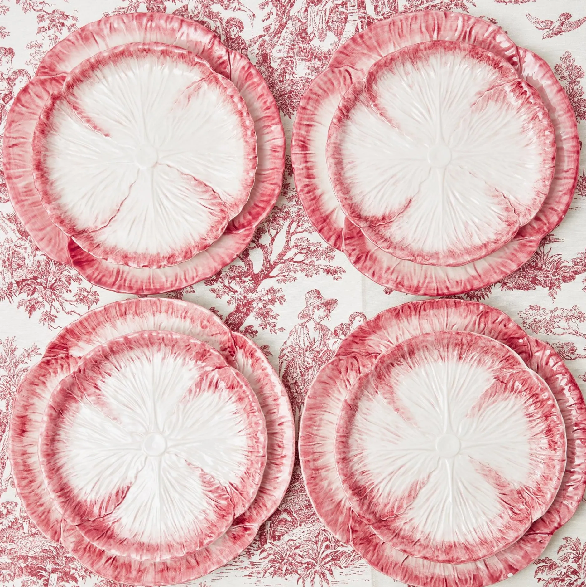 Clearance Mrs. Alice Pink Capri Lettuce Starter Plate (Set Of 4)
