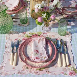 Outlet Mrs. Alice Pink Capri Lettuce Starter Plate (Set Of 4)