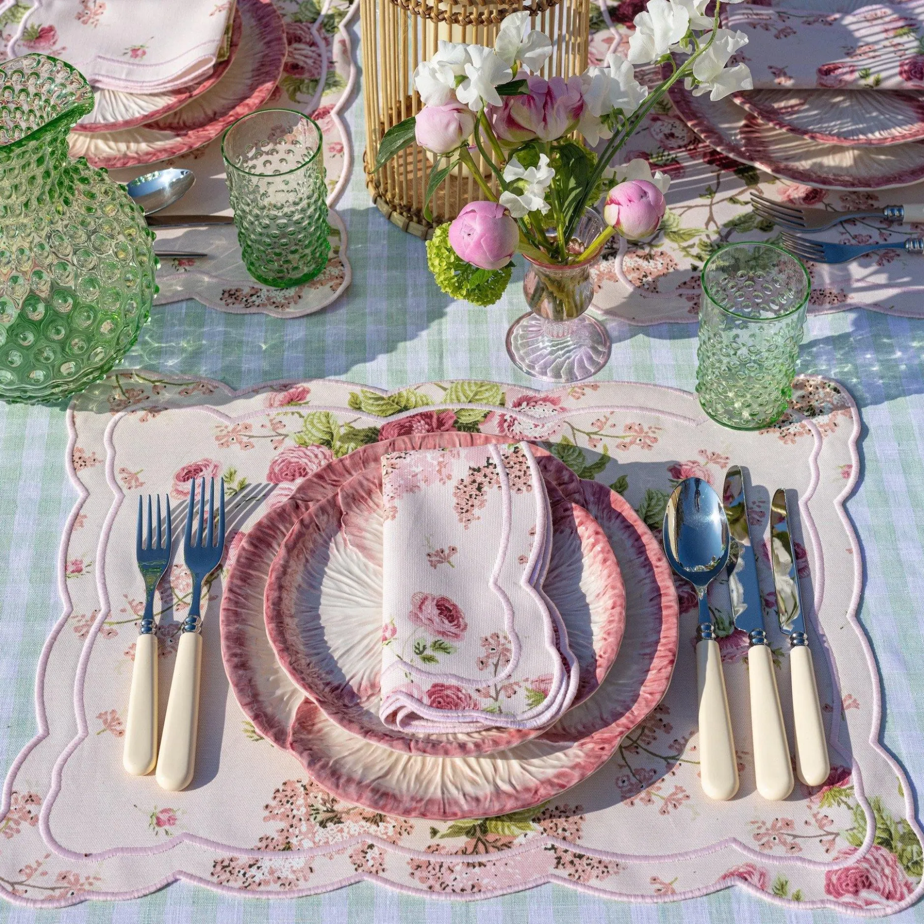Outlet Mrs. Alice Pink Capri Lettuce Starter Plate (Set Of 4)