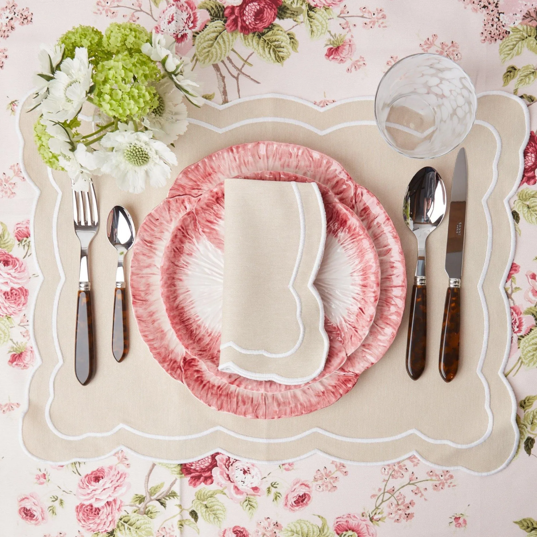 Outlet Mrs. Alice Pink Capri Lettuce Starter Plate (Set Of 4)