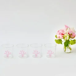 Online Mrs. Alice Pink Coral Glasses (Set Of 4)