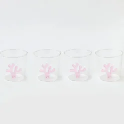 Online Mrs. Alice Pink Coral Glasses (Set Of 4)