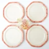 New Mrs. Alice Pink Geometric Bamboo Dinner Plate (Set Of 4)