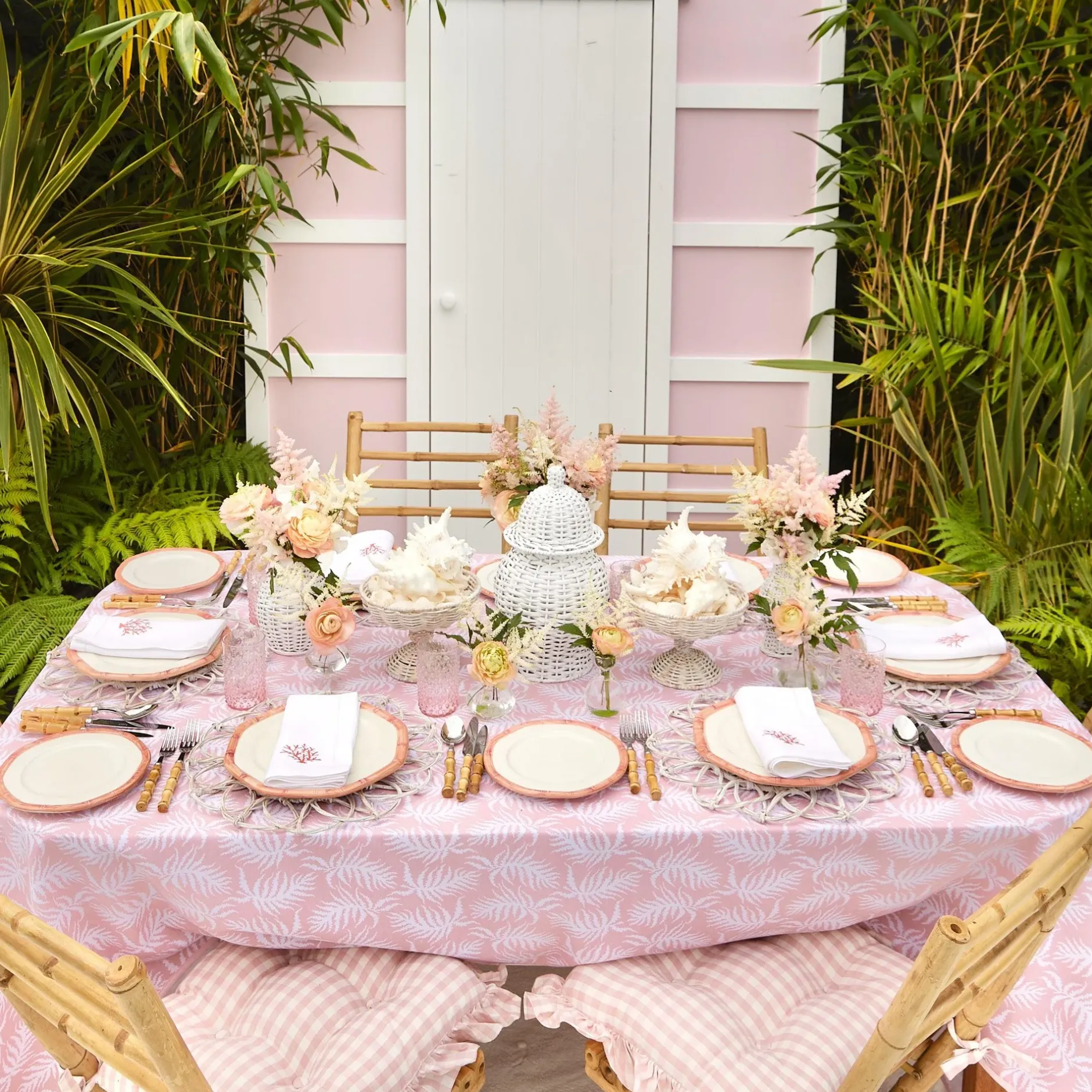 Discount Mrs. Alice Pink Geometric Bamboo Starter Plate