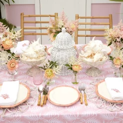 Discount Mrs. Alice Pink Geometric Bamboo Starter Plate