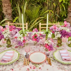 Outlet Mrs. Alice Pink Geometric Bamboo Starter Plate (Set Of 4)