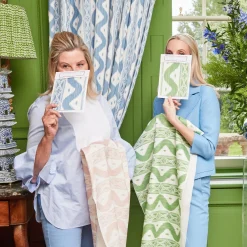 Online Mrs. Alice Pink Ikat Stripe Fabric